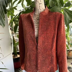 Dressbarn Rust Floral Blazer